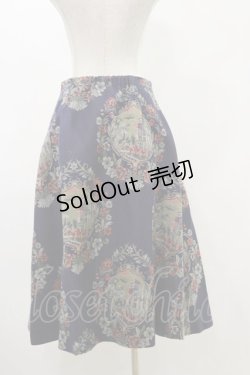 画像2: Jane Marple / Chateau gobelinフレアスカート  ネイビー H-25-12-17-028-JM-SK-KB-ZH