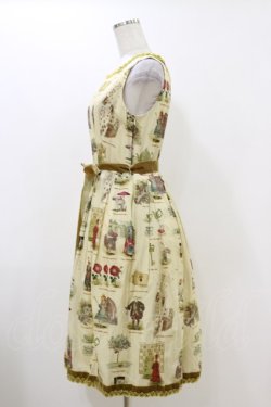 画像3: Jane Marple / Alice's dictionaryスクエアドレス  アイボリー×マスタード H-25-12-17-035-JM-OP-KB-ZH