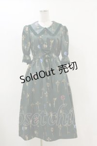 MILK / プリンセスKeyドレス  ダークグリーン H-25-12-17-037-ML-OP-KB-ZH