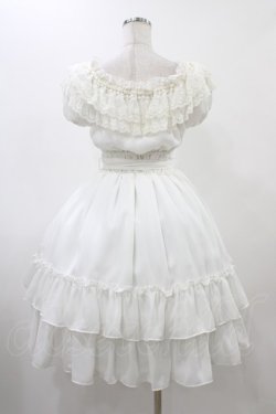 画像2: Millefleurs / レースとジョーゼットのワンピース  ホワイト H-25-12-18-1025-EL-OP-KB-ZH