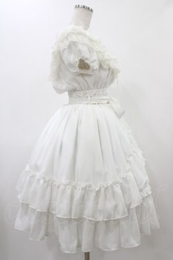 画像3: Millefleurs / レースとジョーゼットのワンピース  ホワイト H-25-12-18-1025-EL-OP-KB-ZH