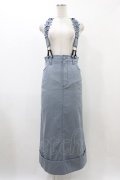 Jane Marple / フラワーサスペンダーロングスカート  ブルー H-25-12-18-1029-JM-SK-KB-ZH
