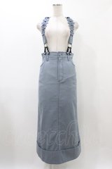 Jane Marple / フラワーサスペンダーロングスカート  ブルー H-25-12-18-1029-JM-SK-KB-ZH
