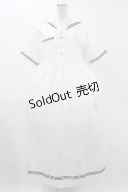 画像1: Katie / CESIL SAILOR ワンピース  ホワイト H-25-12-18-1031-LO-OP-KB-ZH