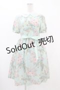 Jane Marple / Rose Bouquetワンピース  ミント H-25-12-18-1034-JM-OP-KB-ZH