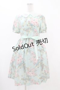 Jane Marple / Rose Bouquetワンピース  ミント H-25-12-18-1034-JM-OP-KB-ZH
