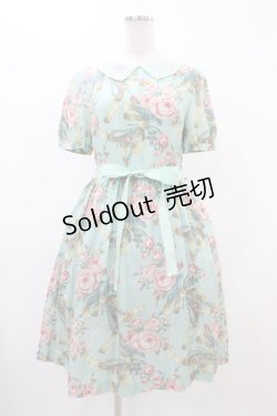 画像1: Jane Marple / Rose Bouquetワンピース  ミント H-25-12-18-1034-JM-OP-KB-ZH