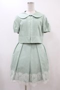 Jane Marple / 裾レースワンピース＆ピンタックパフジャケット  ミント H-25-12-18-1035-JM-OP-KB-ZH