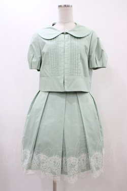画像1: Jane Marple / 裾レースワンピース＆ピンタックパフジャケット  ミント H-25-12-18-1035-JM-OP-KB-ZH