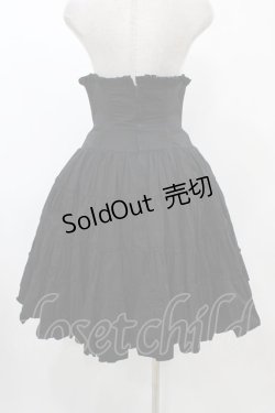 画像2: ATELIER PIERROT / ティアードコルセットスカート  ブラック H-25-12-18-1038-EL-SK-KB-ZH