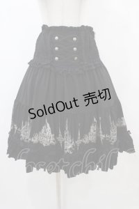 Ozz oneste / プリントハイウエストスカート  ブラック H-25-12-18-1039-OO-SK-KB-ZH