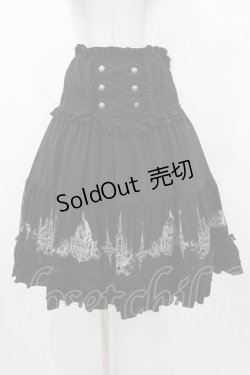 画像1: Ozz oneste / プリントハイウエストスカート  ブラック H-25-12-18-1039-OO-SK-KB-ZH