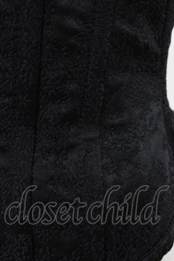 画像3: ATELIER PIERROT / ジャガードコルセット  ブラック H-25-12-18-1006-EL-ZA-KB-ZH