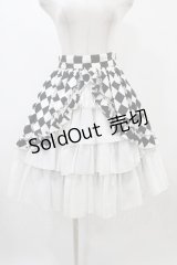 ATELIER PIERROT / ダイヤフロントオープンスカート  オフ×ブラック H-25-12-18-1040-EL-SK-KB-ZH