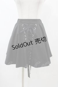 HELL CAT PUNKS / レースアップスカート  ブラック H-25-12-18-1043-PU-SK-KB-ZH