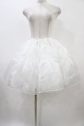 axes femme kawaii / オーガンジーパニエ  白 H-25-12-18-1044-AX-SK-KB-ZH