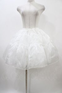 axes femme kawaii / オーガンジーパニエ  白 H-25-12-18-1044-AX-SK-KB-ZH