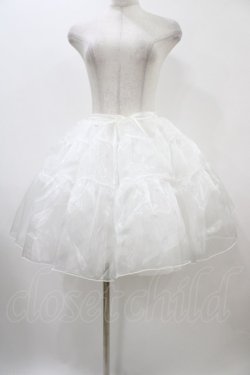 画像1: axes femme kawaii / オーガンジーパニエ  白 H-25-12-18-1044-AX-SK-KB-ZH