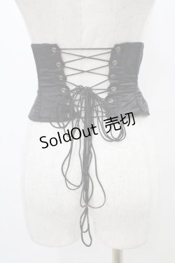 画像2: ATELIER PIERROT / サテンコルセット  ブラック H-25-12-18-1007-EL-ZA-KB-ZH