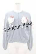 merry jenny / 【ハローキティコラボ】ニットカーデイガン  ブルー H-25-12-18-1049-LO-TO-KB-ZH