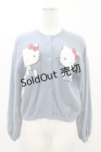 merry jenny / 【ハローキティコラボ】ニットカーデイガン  ブルー H-25-12-18-1049-LO-TO-KB-ZH