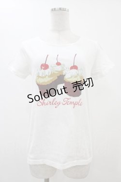 画像1: Shirley Temple / チェリーカップケーキカットソー  ホワイト H-25-12-18-1054-ET-TO-KB-ZT360