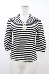 Shirley Temple / ボーダーセーラーカットソー  ブラック H-25-12-18-1056-ET-TO-KB-ZH