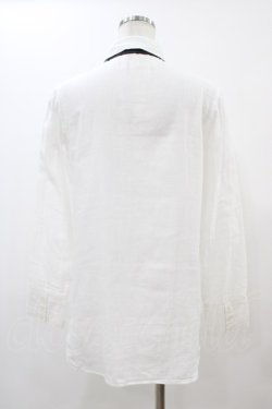 画像2: PEACE NOW / ガーゼフリルタイ付きブラウス  ホワイト H-25-12-18-1060-PU-BL-KB-ZH