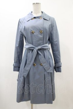 画像1: Jane Marple Dans Le Salon / ダブルボタントレンチコート  ブルー H-25-12-18-1062-JM-CO-KB-ZH