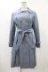 画像1: Jane Marple Dans Le Salon / ダブルボタントレンチコート  ブルー H-25-12-18-1062-JM-CO-KB-ZH (1)