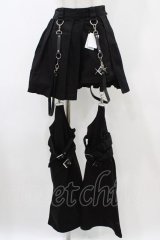 REFLEM / レッグカバー付きレイヤードデニムショートパンツ  ブラック H-25-12-18-1010-PU-PA-KB-ZH