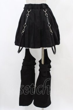 画像2: REFLEM / レッグカバー付きレイヤードデニムショートパンツ  ブラック H-25-12-18-1010-PU-PA-KB-ZH