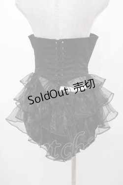 画像2: alice auaa / オーガンジーフリルジャガードコルセット  ブラック H-25-12-18-1012-AA-TO-KB-ZH