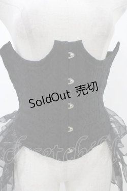 画像4: alice auaa / オーガンジーフリルジャガードコルセット  ブラック H-25-12-18-1012-AA-TO-KB-ZH