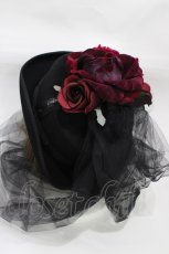 画像2: Cross rose / ローズヴェールハット  ブラック H-25-12-18-1002-0-AC-KB-ZH (2)