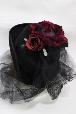画像2: Cross rose / ローズヴェールハット  ブラック H-25-12-18-1002-0-AC-KB-ZH