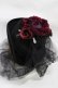画像2: Cross rose / ローズヴェールハット  ブラック H-25-12-18-1002-0-AC-KB-ZH (2)