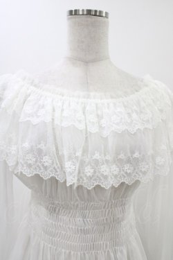 画像4: abilletage / チュールレースオフショルブラウス  ホワイト H-25-12-18-1016-GO-BL-KB-ZH