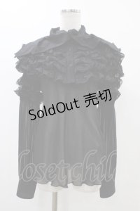 alice auaa / ボリュームフリルブラウス 3（約9号） ブラック H-25-12-18-1017-AA-BL-KB-ZH