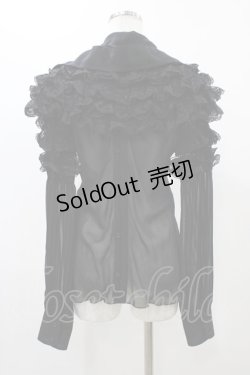 画像2: alice auaa / ボリュームフリルブラウス 3（約9号） ブラック H-25-12-18-1017-AA-BL-KB-ZH