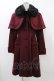 画像1: ATELIER PIERROT / ティペット付きケープコート  ワインレッド H-25-12-18-1018-EL-CO-KB-ZH (1)