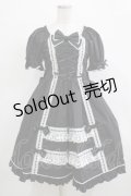 metamorphose / Dress up はしごレースリボンワンピース サイズ1 ブラック H-25-12-19-001-ME-OP-NS-ZH