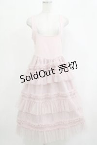 FLC / チュールワンピース M ピンク H-25-12-19-027-LO-OP-NS-ZH