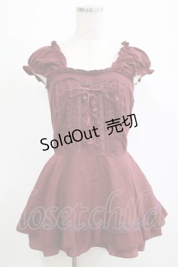 画像1: axes femme / ペプラムトップス M ワイン H-25-12-19-040-AX-TO-NS-ZH