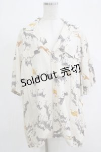 Karl Helmut / アニマル柄シャツ Free オフ H-25-12-19-044-EL-BL-NS-ZH
