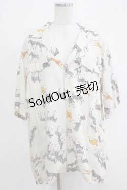 画像1: Karl Helmut / アニマル柄シャツ Free オフ H-25-12-19-044-EL-BL-NS-ZH