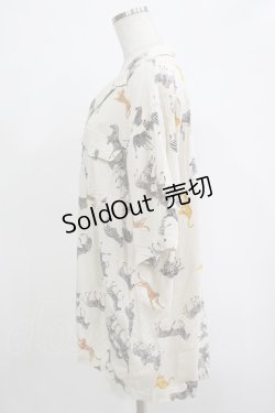 画像2: Karl Helmut / アニマル柄シャツ Free オフ H-25-12-19-044-EL-BL-NS-ZH