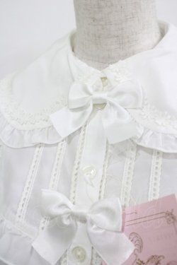 画像4: metamorphose / ヨーク切替半袖リボンブラウス Free ホワイト H-25-12-19-046-ME-BL-NS-ZH