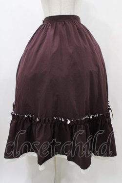 画像1: Cherirulu Chocola / TT*MINギャザーSK LL ボルドー H-25-12-19-1037-0-SK-NS-ZH