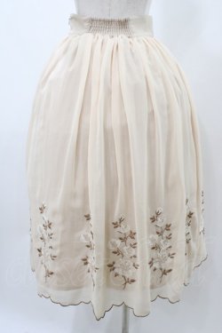 画像2: an another angelus / ローズ刺繍シフォンスカート Free PINK BEIGE H-25-12-19-1041-CA-SK-NS-ZH
